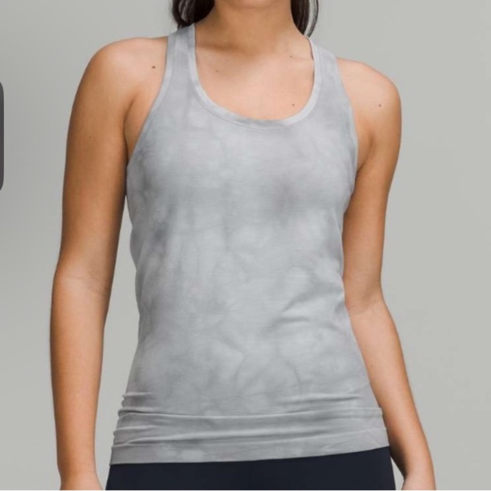 lululemon athletica Light Gray Racerback Tank Top